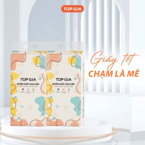 Giấy rút vệ sinh cao cấp treo tường TopGia từ 100% bột giấy thiên nhiên, siêu dai-siêu dày-siêu lớn